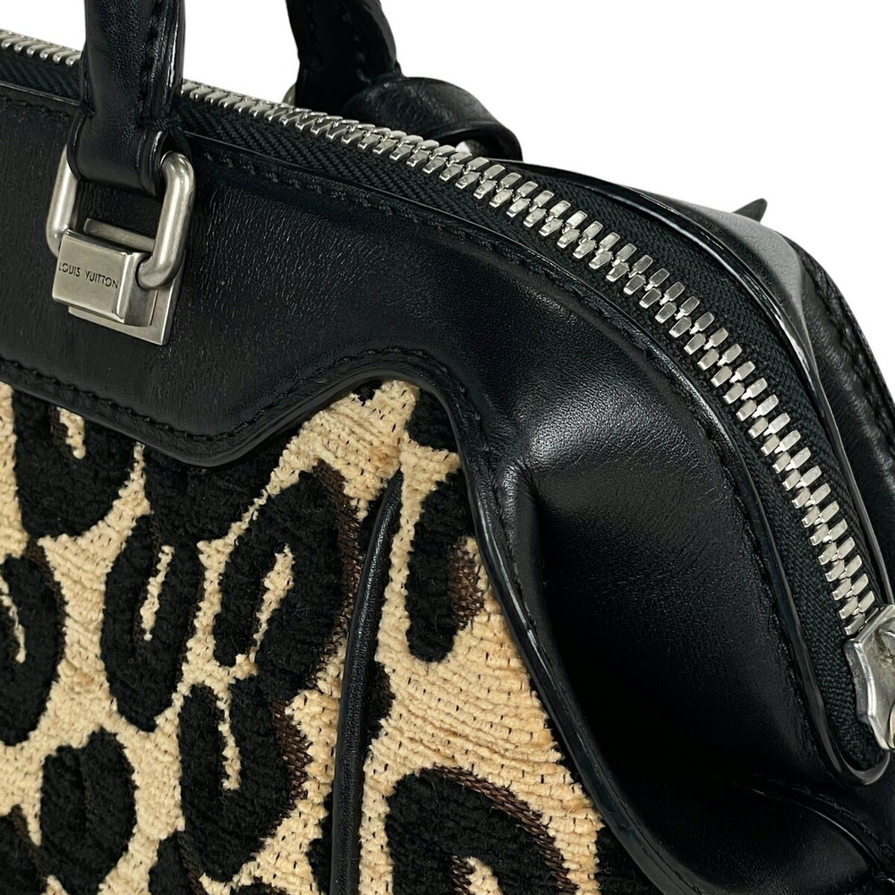 Louis Vuitton Baby Monogram Leopard Handbag Beige Black - Picture 7 of 8